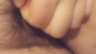girl moans when removing toys