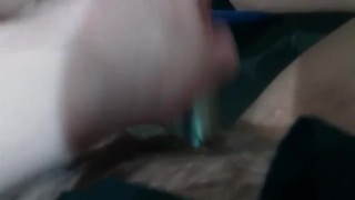 Rosa Cummings, solo toy masturbation in public bathroom