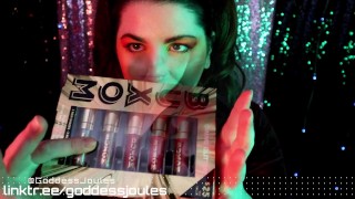 Plexiglass Lipstick and Lipgloss Kisses ASMR