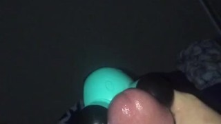 Cumshot with back massager 