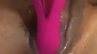 TOYING MY SUPER WET EBONY PUSSY