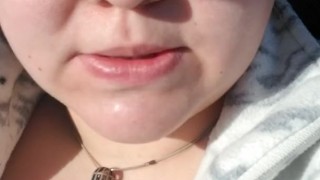 Playing With My Plugged Pussy In The Car 