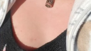 Playing With My Plugged Pussy In The Car 