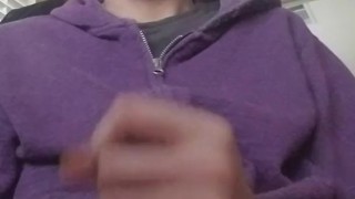 Masturbating and thick cum flow