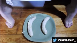 Squishing Banana Between Toes
