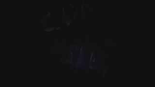 playing with glow paint