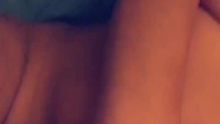 Busty teen plays with tight pussy