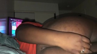Ebony Teen Playing With Her Tight Pussy