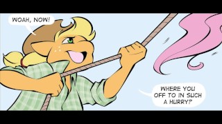 Once Bitten Twice MLP Comic Dub(Applejack X Fluttershy)