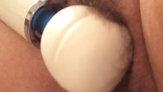 BBW Mature MILF Magic Wand Buzzy Stick Masturbation