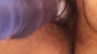 BBW Mature MILF Blue Vibrator Play