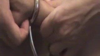 Here you can see how I fit my anal ball cock ring.