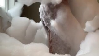 Foam Pussy Tease