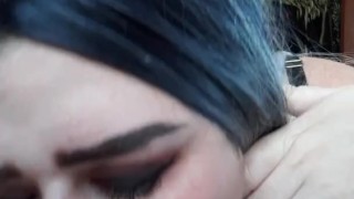 Practicing dick sucking for Daddy