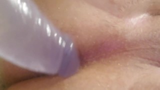Nice Ass fucking big blue dildo