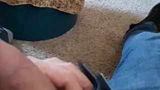 Playing with my thick cock