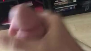 Jerking off in the living room family almost catch me