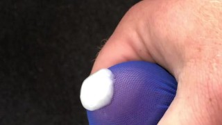 Cum through VS mesh g-string (with pre-cum and cum stained chair)