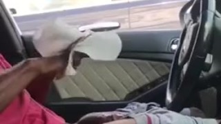 SMOKEPOLEBOY JACKING BIG BLACK COCK IN PUBLIC.. LADY FREAKS OUT WHEN SHE SE