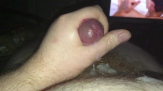 Jerking off with a new lubricant. Sweet cuming in the night)