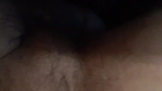 Riding a dildo
