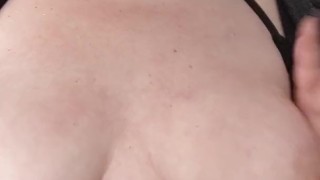 Smoking with big breasts out!