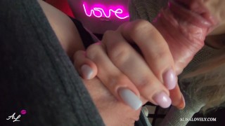 Amateur Couple Romantic Sex under the Light of a Pink Lamp LOVE POV