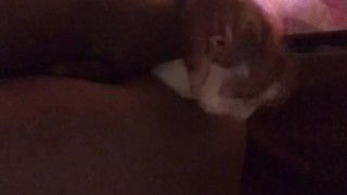 Fucking myself w/ 10in Dildo