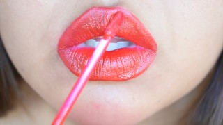 Big Red Pouty Lips: Lip Pucker and Kissing Noises