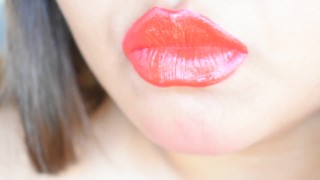 Big Red Pouty Lips: Lip Pucker and Kissing Noises