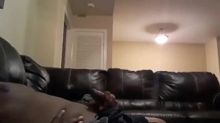 Quick wank before roommate gets home 