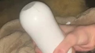 boy playing with his favorite sex toy