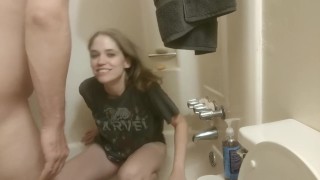 Wearing a T-Shirt While Tip Takes a Piss on Me