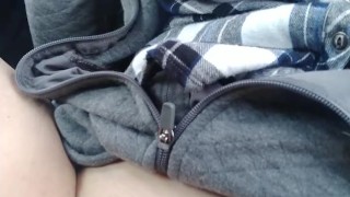 Masturbating in a busy parking lot