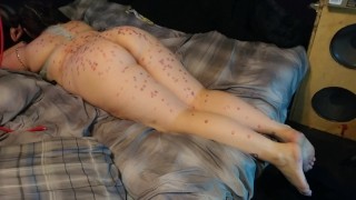 Pawg BBW White Girl Booty Jiggle Wiggle Shake for Daddy after Wax Play