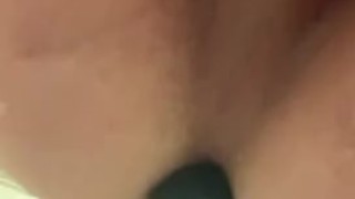 Shower time Black Dildo ride