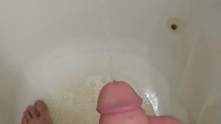 Peeing in shower
