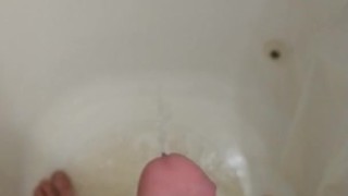 Peeing in shower