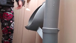 Nery Faery Using A Urinal Like A Regular Toilet