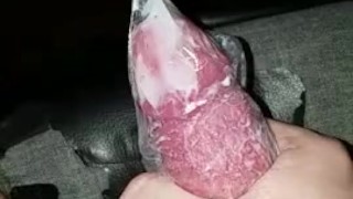 eboy cumming in a bag