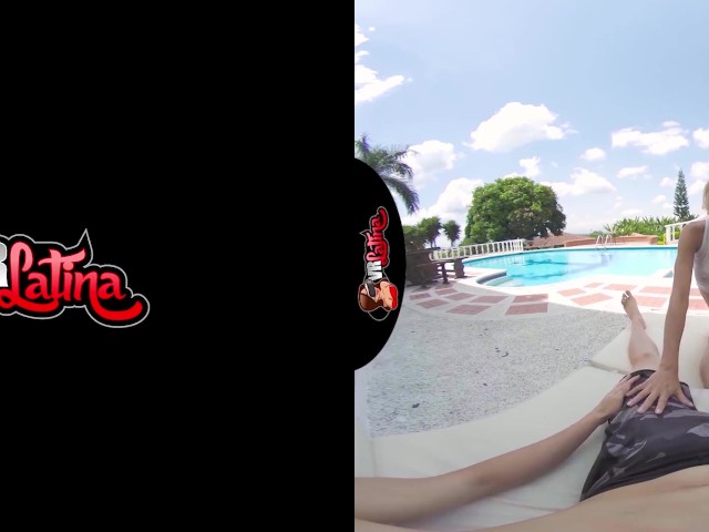 Vrlatina - Super Tight Latina Fucks by the Pool - 5k Vr 