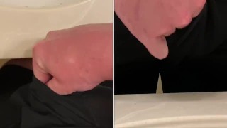 Cumming and pissing in the sink 4K HDR