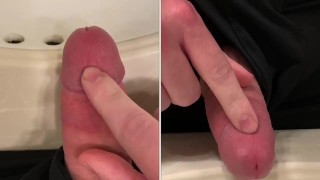 Cumming and pissing in the sink 4K HDR