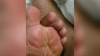 Close up soft sole tease