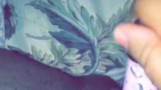 Ebony wet pussy masturbation while home alone