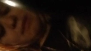 Taking Bra & Panties Off In Car After Work 