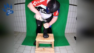 Pups new toy - taking Gage XL for a ride in cycling gear