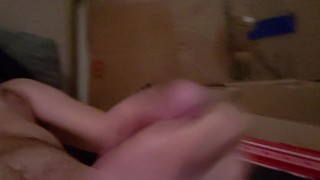 Rock hard cock I cum all over myself pt 1