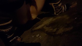 Nightime Piss On The Side Of The Busy Road