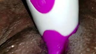 Black pussy play close up REAL THROBBING ORGASM 